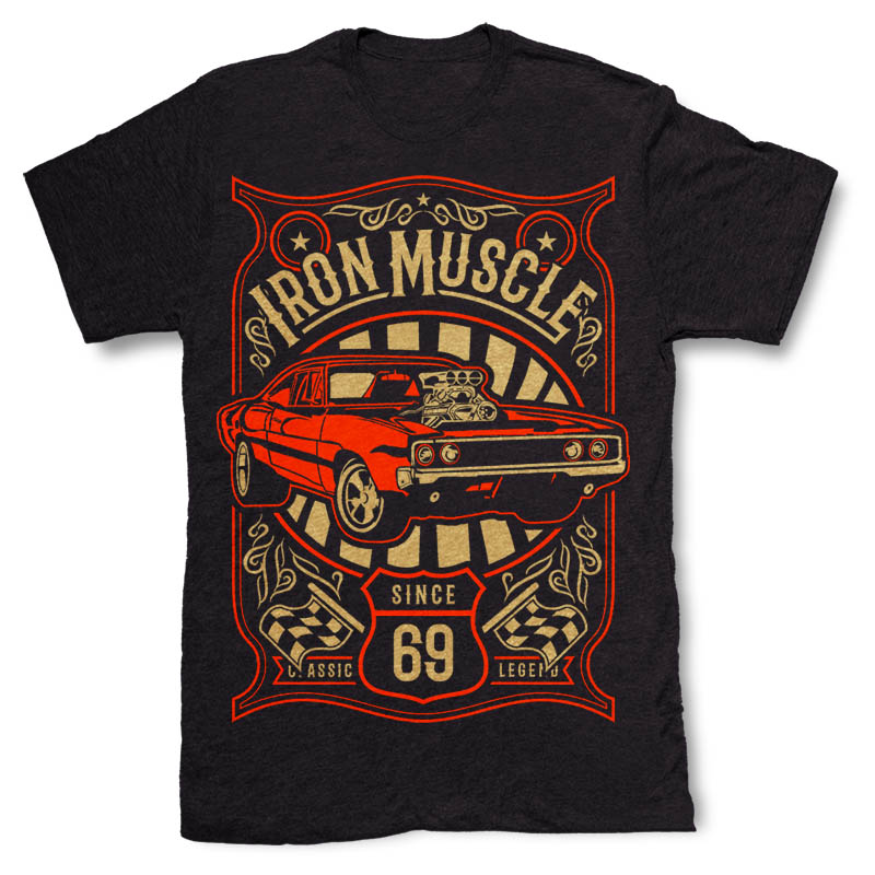 Iron Muscle Car T-Shirt – Eagle Custom Prints