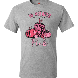 October We Wear Pink Pumpkin T-Shirt